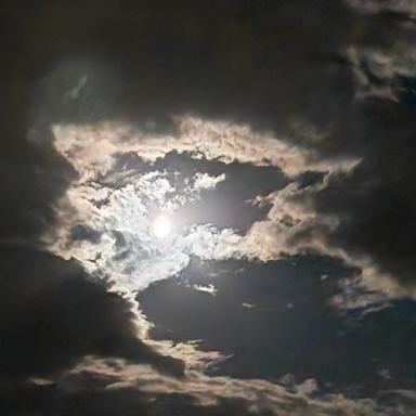 Full moon with clouds